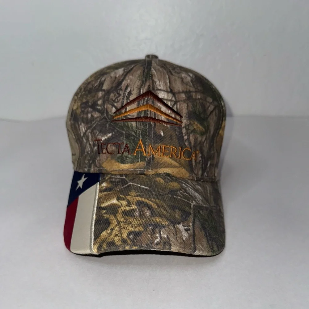 Real Tree Texas Flag Camouflage Tecta America Hat Adjustable Hunting Outdoors OS